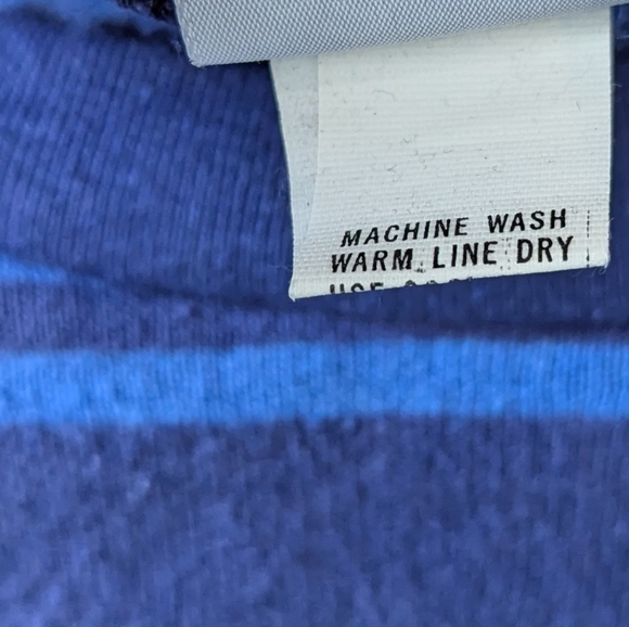 VTG 70s Maverick Wide Neck Striped Mom Shirt Blue Pink - Picture 4 of 9